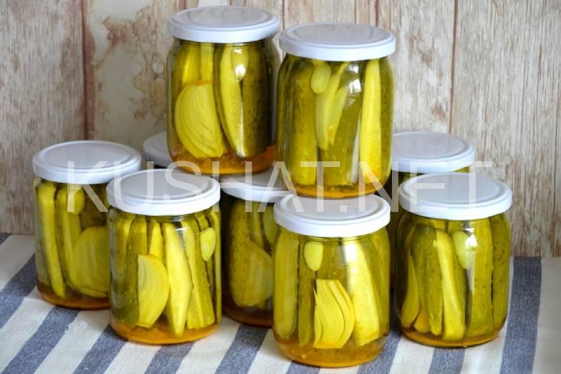 3_хрустящие маринованные огурцы с луком на зиму