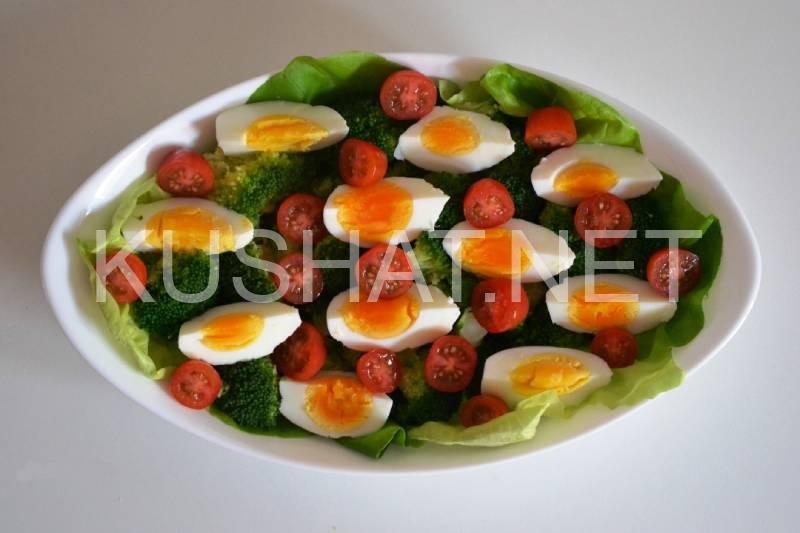 2_салат с брокколи, яйцом и помидорами