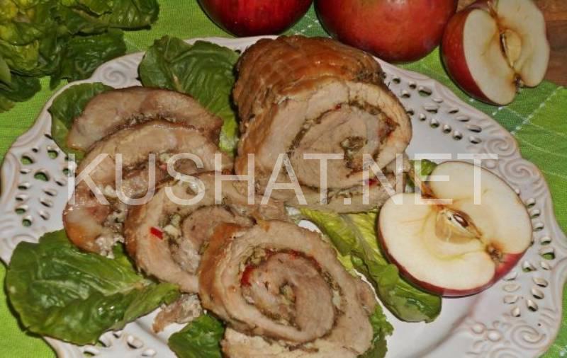 1_рулет из свинины с яблоками