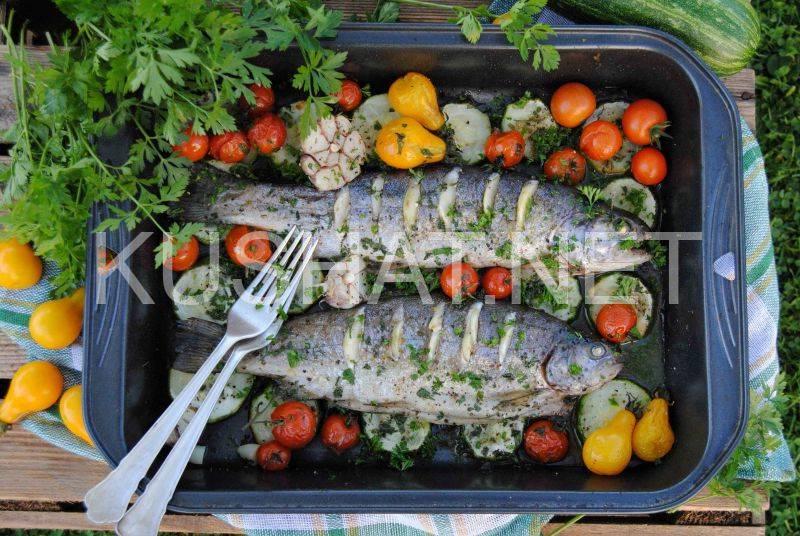 2_рыба, запеченная с овощами в духовке