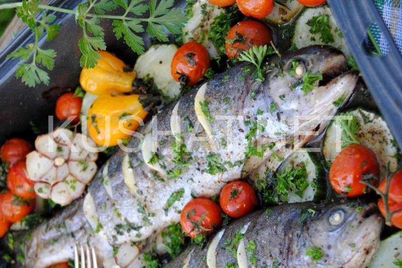 3_рыба, запеченная с овощами в духовке