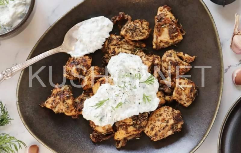 8_гирос из курицы с соусом дзадзики