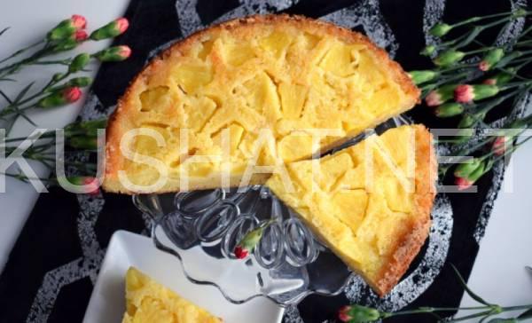5_пирог с ананасами и пудингом