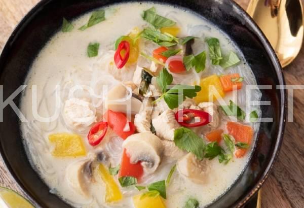 7_тайский суп с курицей и грибами