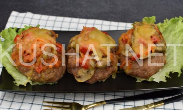 5_котлеты с грибами и сыром в духовке