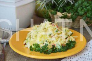 12_салат с капустой, крабовыми палочками и яйцами