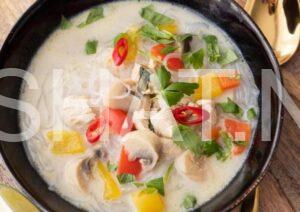 7_тайский суп с курицей и грибами