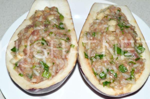 10_баклажаны, фаршированные фаршем в духовке