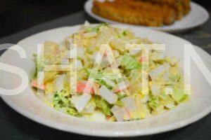 10_крабовый салат с ананасами и сыром