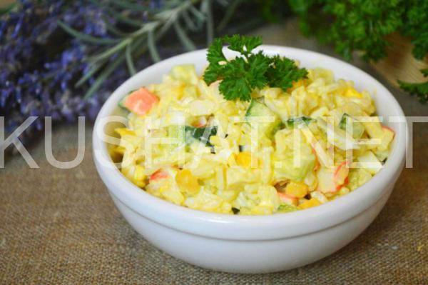 10_салат с крабовыми палочками и рисом