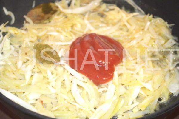 10_тушеная капуста с грибами и охотничьими колбасками