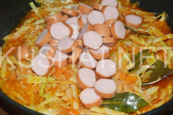 10_тушеная капуста с сосисками