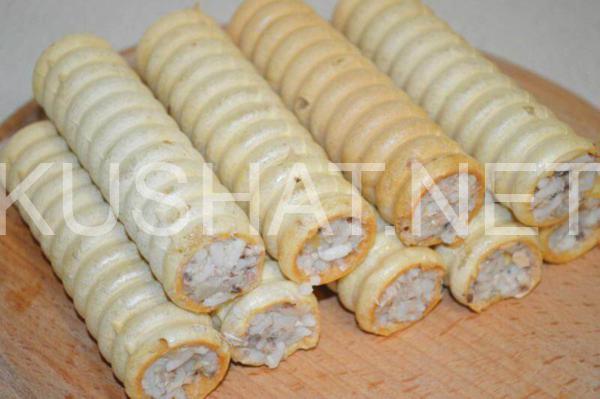 вафельные трубочки, фаршированные рисом и сардинами 10_вафельные трубочки, фаршированные рисом и сардинами