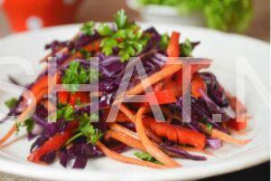 11_салат из краснокочанной капусты с морковью и перцем