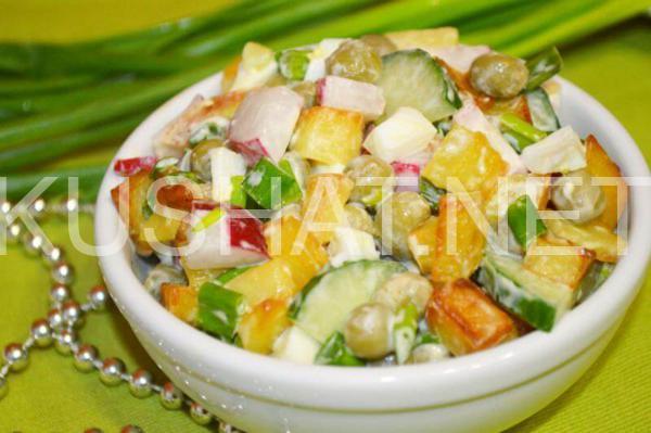 11_салат с редисом, картофелем и горошком