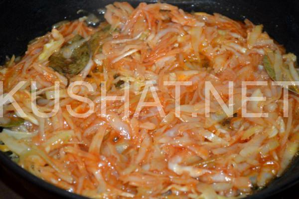 11_тушеная капуста с грибами и охотничьими колбасками