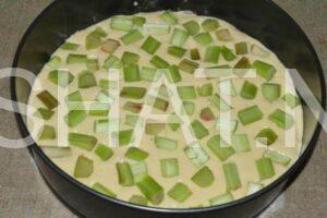 12_бисквитный пирог с ревенем