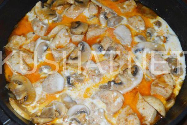 12_курица с грибами в сливочном соусе