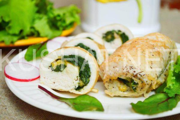 куриный рулет с сыром и шпинатом 12_куриный рулет с сыром и шпинатом