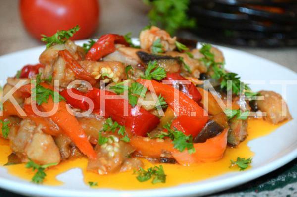 12_овощное рагу с курицей и баклажанами