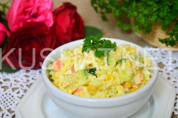 12_салат с крабовыми палочками и рисом