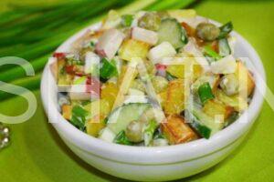 12_салат с редисом, картофелем и горошком