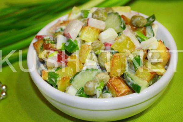 12_салат с редисом, картофелем и горошком