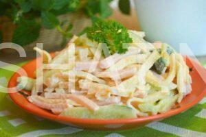 12_салат с яичными блинчиками и колбасой