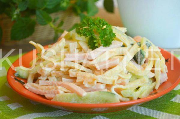 12_салат с яичными блинчиками и колбасой