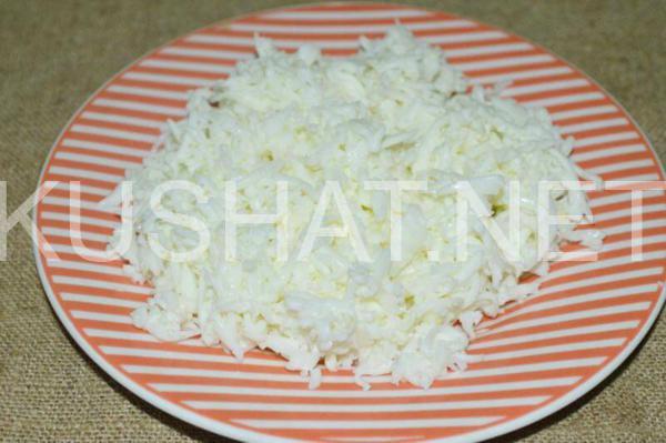 12_слоеный салат с грибами и ветчиной