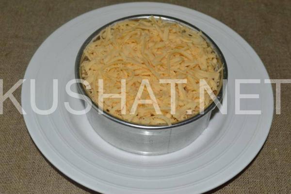 слоеный салат с крабовыми палочками, сыром и орехами 12_слоеный салат с крабовыми палочками, сыром и орехами