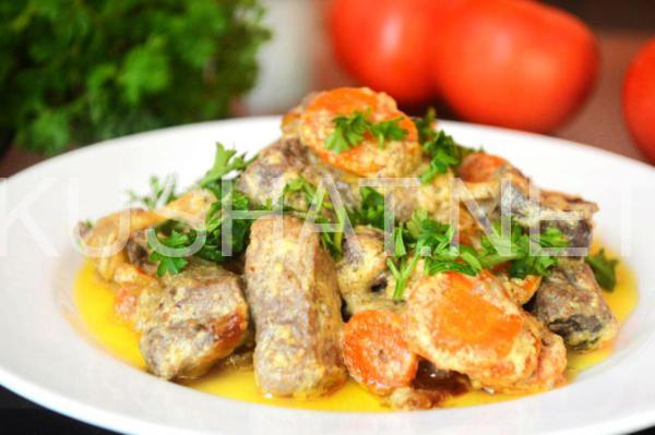 говяжья печень тушеная в сметане 13_говяжья печень тушеная в сметане