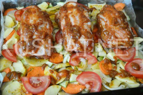 13_куриные спинки в духовке с овощами