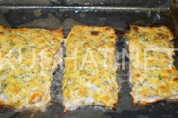 13_лосось, запеченный в сливочном соусе с сыром