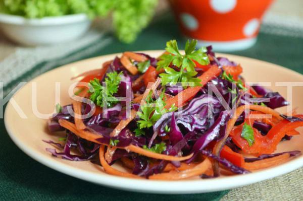 салат из краснокочанной капусты с морковью и перцем 13_салат из краснокочанной капусты с морковью и перцем