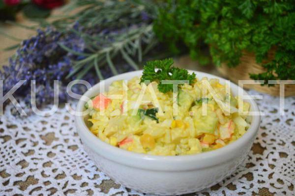 13_салат с крабовыми палочками и рисом