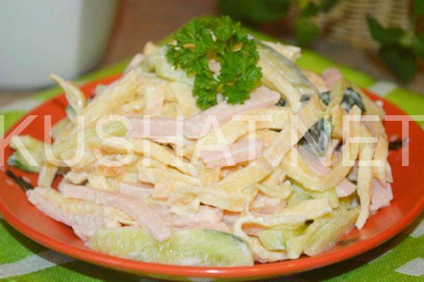 13_салат с яичными блинчиками и колбасой