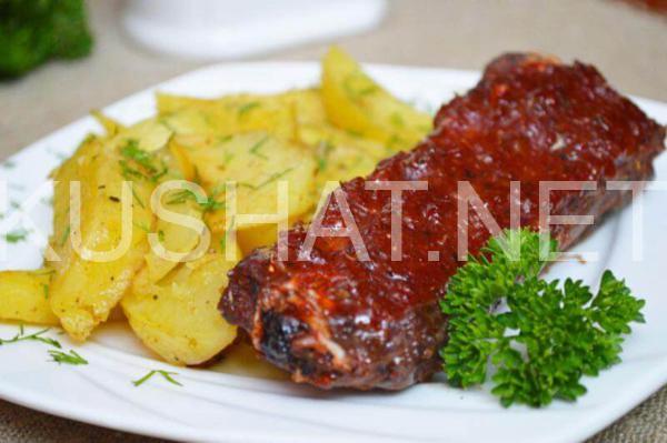 13_свиные ребрышки с картошкой в духовке