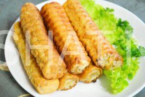 13_вафельные трубочки, фаршированные рисом и сардинами