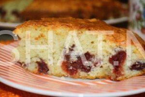 14_бисквитный пирог с вишней