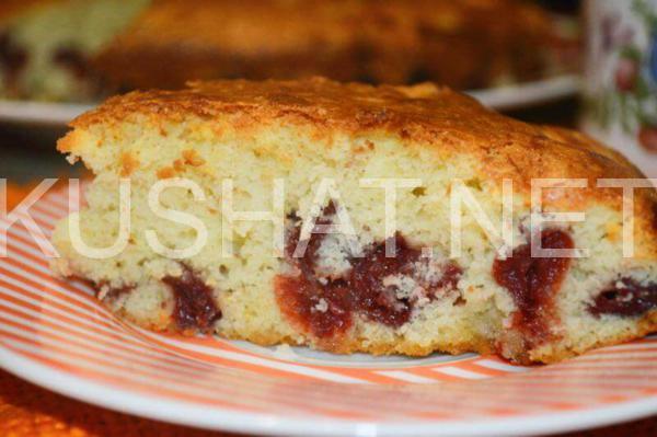 14_бисквитный пирог с вишней