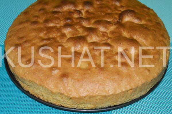 14_бисквитный торт с персиками