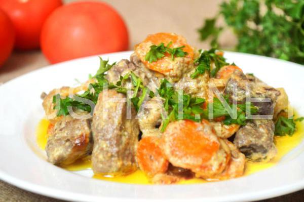 говяжья печень тушеная в сметане 14_говяжья печень тушеная в сметане