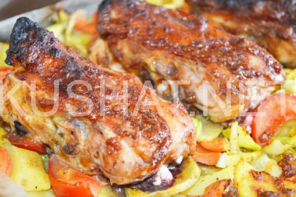 14_куриные спинки в духовке с овощами