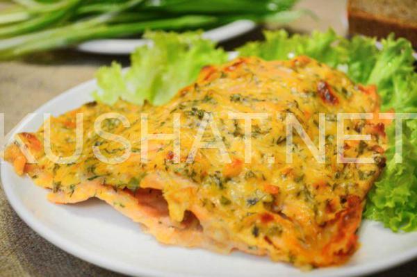 14_лосось, запеченный в сливочном соусе с сыром