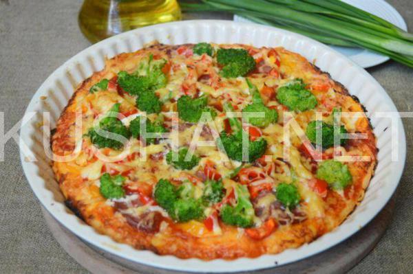 пицца с брокколи, колбасой и сыром 14_пицца с брокколи, колбасой и сыром