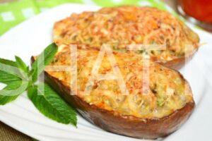 15_баклажаны, фаршированные фаршем в духовке