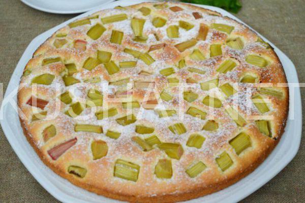 бисквитный пирог с ревенем 15_бисквитный пирог с ревенем