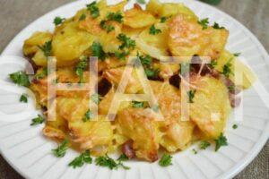 15_картошка с колбасой в духовке