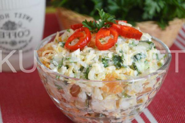 салат с копченой семгой, рисом и огурцами 15_салат с копченой семгой, рисом и огурцами